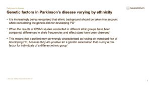Genetic factors in Parkinson’s disease varying by ethnicity